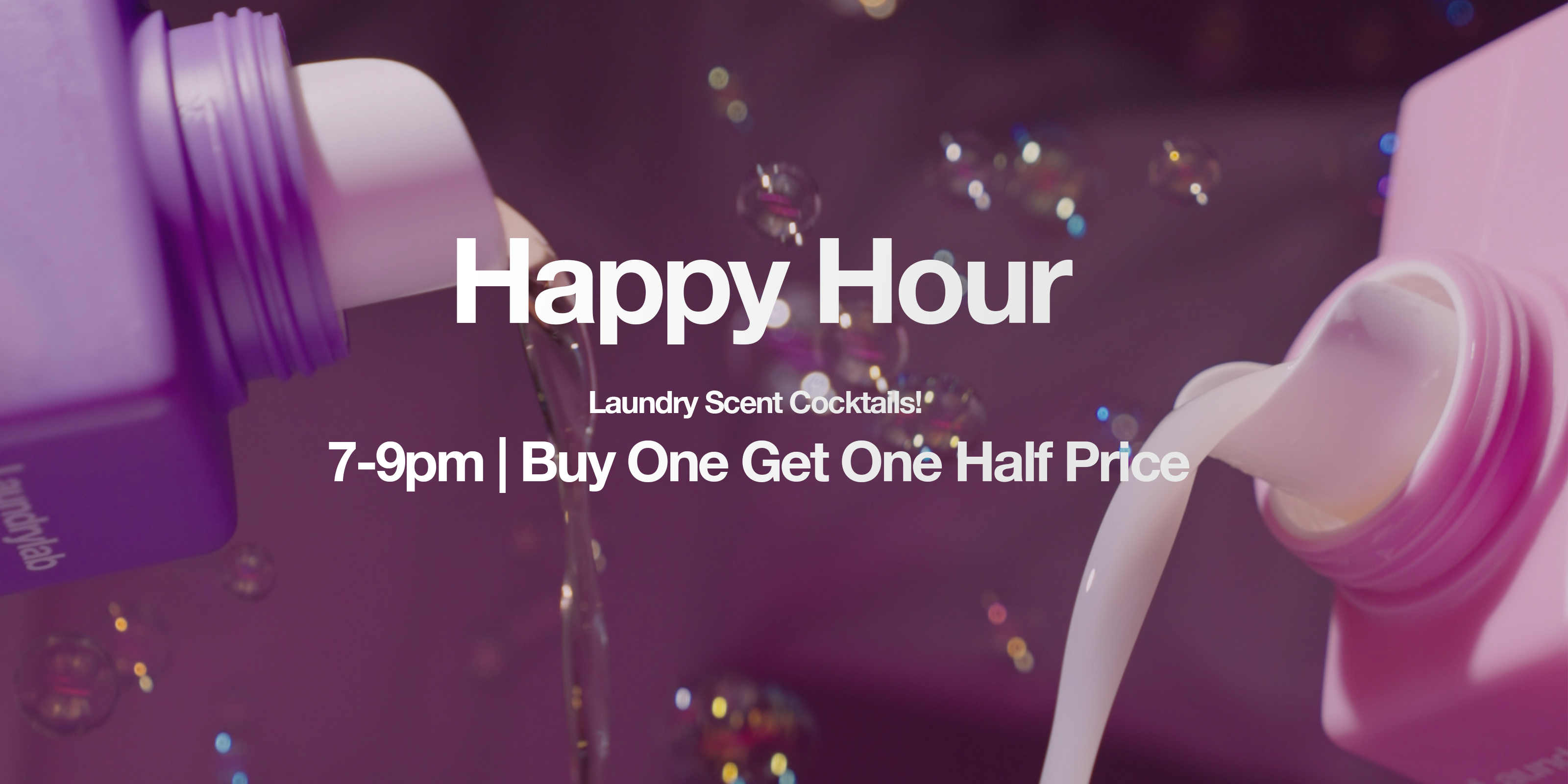 Happy Hour 7-9pm | Buy One Get One Half Price