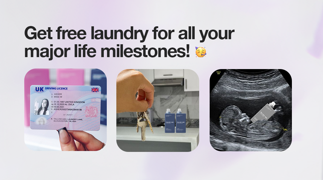 Free laundry for major life milestones!