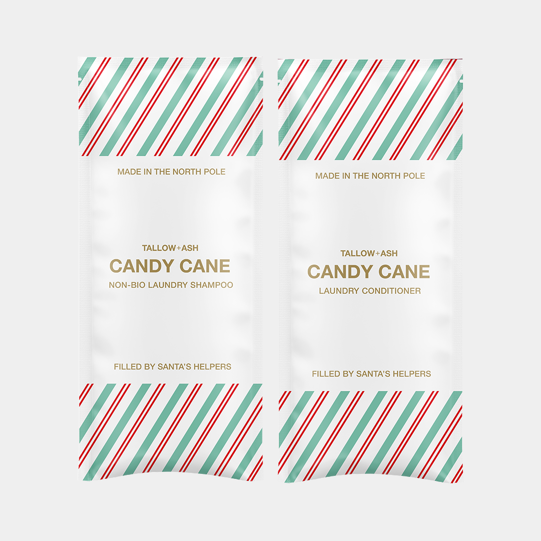 Candy Cane Christmas Laundry Shampoo + Conditioner Sample