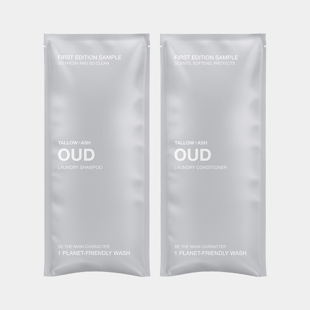 Muestra de champú y acondicionador Oud Laundry