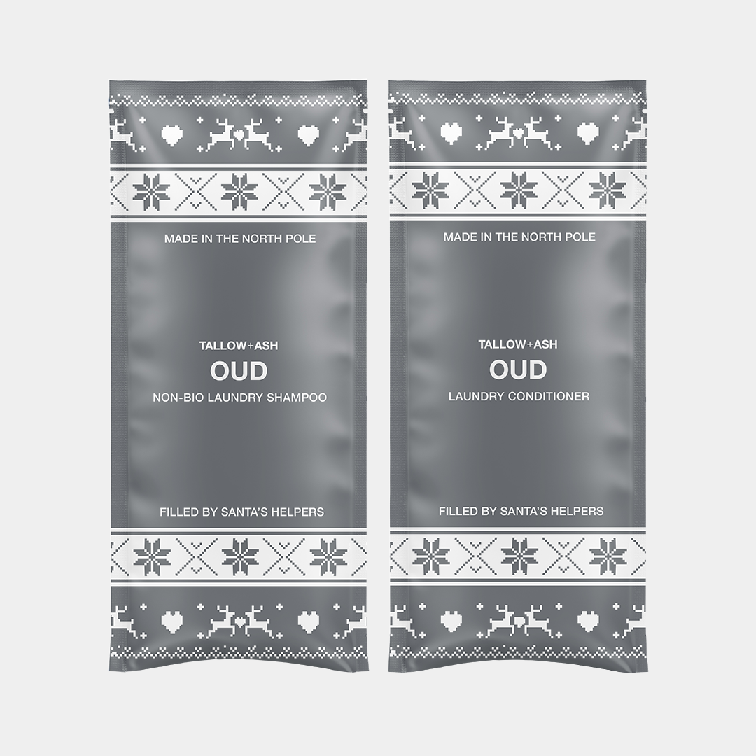 Oud Christmas Laundry Shampoo + Conditioner Sample